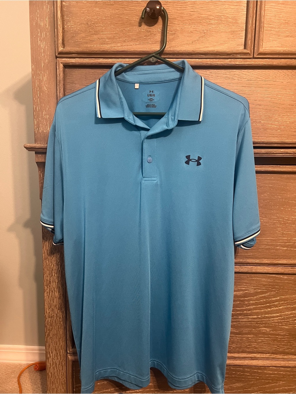Under Armour Light Blue Performance Polo with Contrast Trim